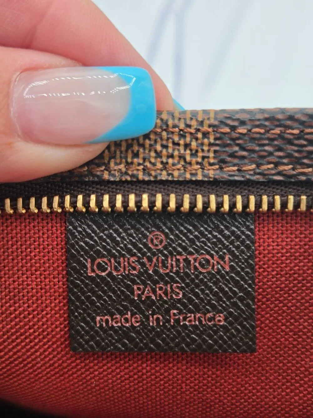 Louis Vuitton Damier Ebene Trousse Make Up Bag Pochette | Vintage | 1998